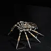 Steampunk DIY Assemble 3D Metal Mechanical Spider Model with Clock Assemble Insect Model Handmade Crafts Desktop Decorations