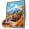 Diamond Painting-DIY Full Round Drill Mountain Car