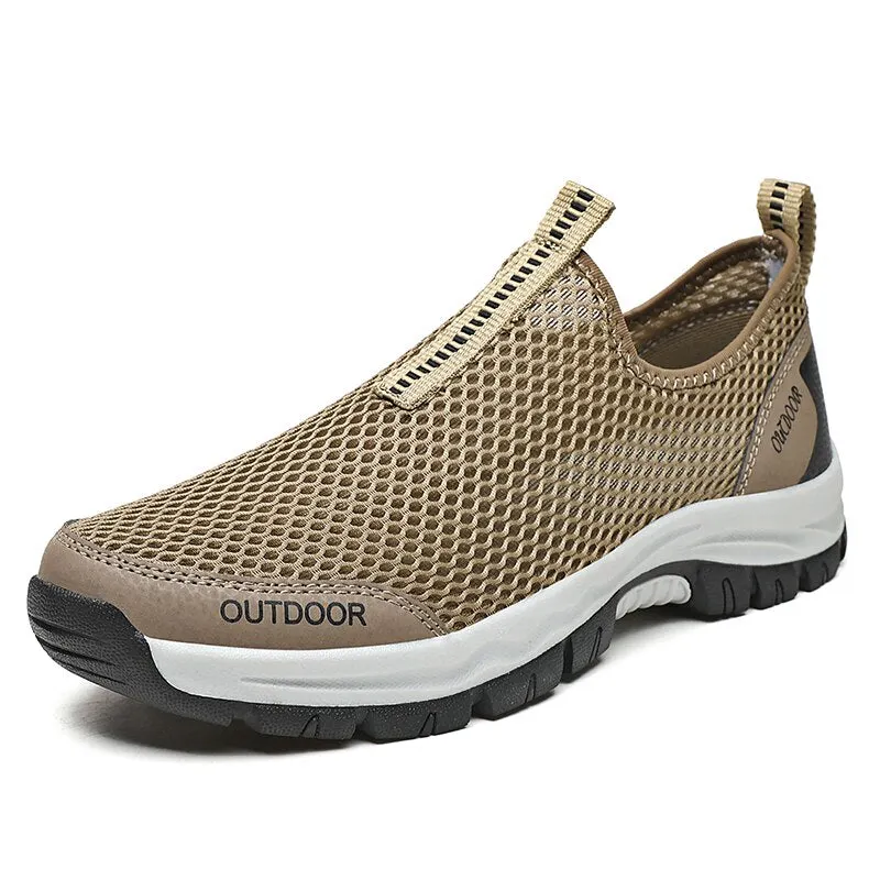 2021 New Men's Vulcanize Shoe Sneakers Summer Mesh Casual Shoes Breathable Rubber Non-slip Outdoor Shoes Men Loafers Footwear