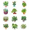12pcs Potted Plant 5D DIY Square Drill Diamond Painting Kits for Adults Beginners Home Decor Diamonds Paintings Gem Art 5.91x7.09in