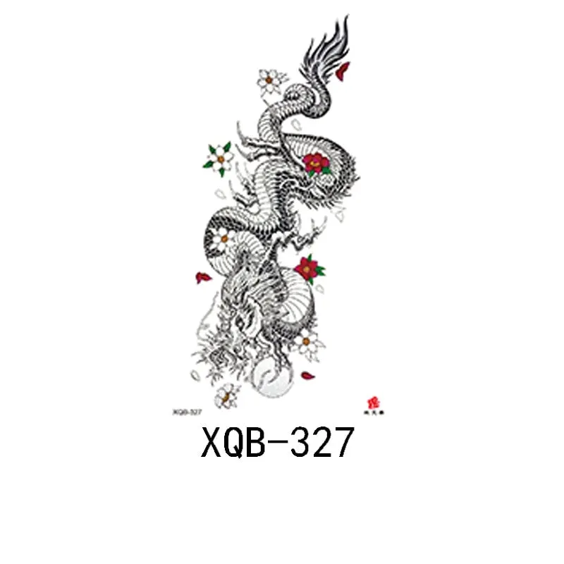 Small Full Arm Waterproof Tattoo Sticker Half Arm Arm Painted Flower Animal Arm Lasting European and American Tattoo Sticker