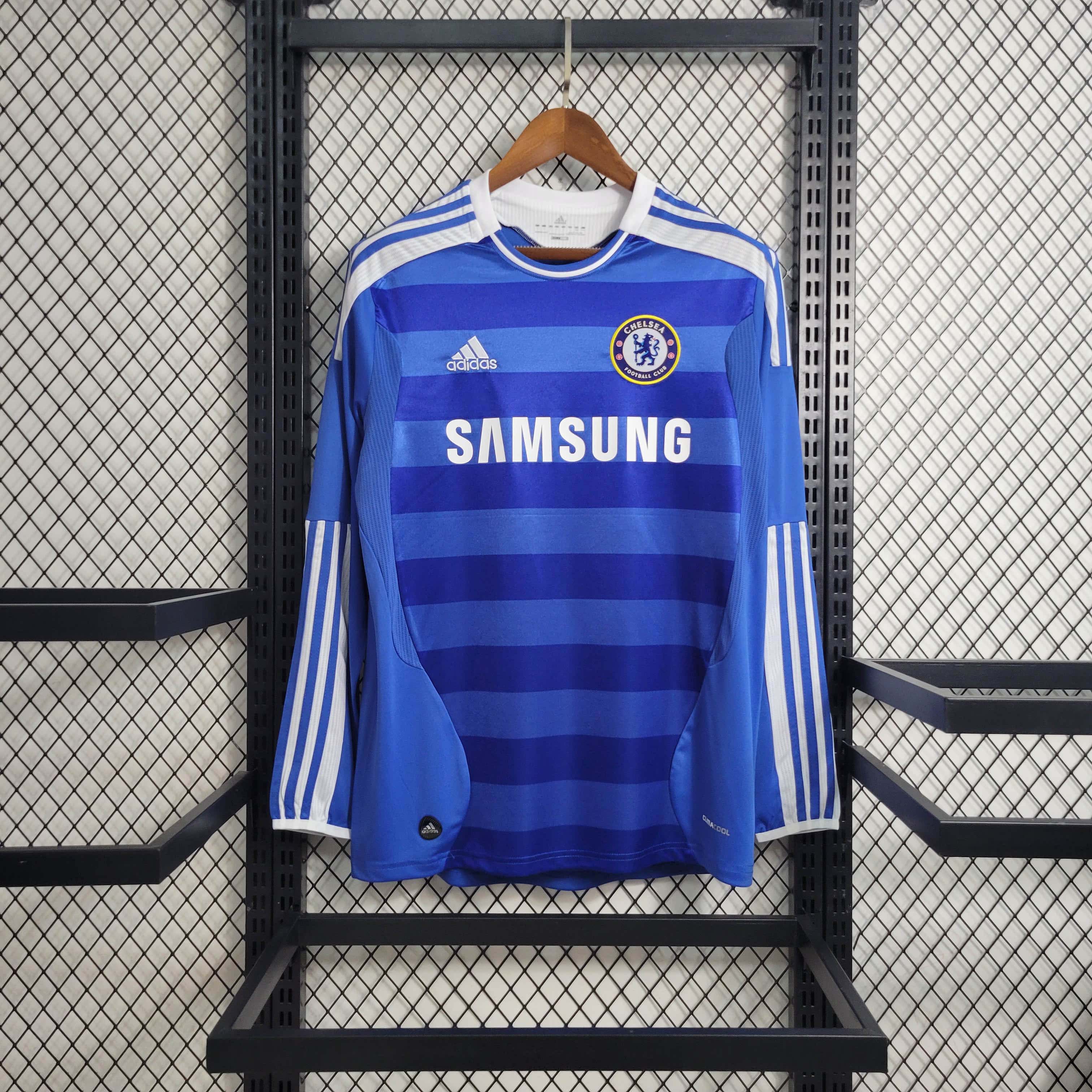 Retro 11-12 Chelsea Home Long SleeveFootball Shirt 1:1 Thai Quality