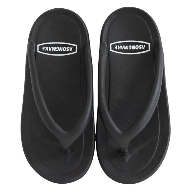 2022 Summer Slippers Man Women Casual Massage Durable Flip Flops Beach Sandals Female Wedge Shoes Striped Lady Room Slippers