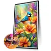 (US Local)Flower Bird 5D DIY Full Round Drill Big Size Diamond Painting  Kit Art Home Decor 40x70cm