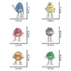 6pcs/set DIY Diamond Painting Chocolate Bean Keychains Kit