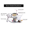 Camping Gas Stove Windproof Gas Burner Folding Furnace For Cooking Hiking Picnic