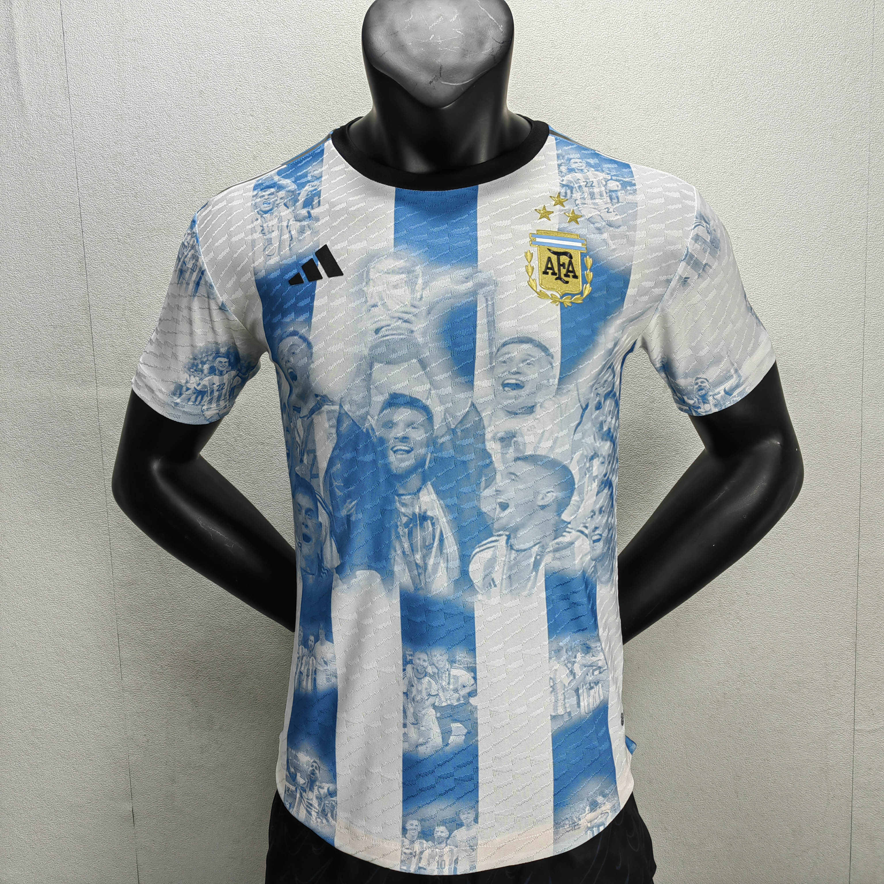 2022 Player Version Argentina Home Champion Commemorative Edition JerseyFootball Shirt 1:1 Thai Quality
