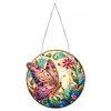 5D Diamond Painting Double Sided Effect  Stained Glass Panel Decorative Home Garden Decoration Hanging Kit(Butterfly)