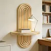 1/2Pcs Boho Shelves Wall Decor Mid Century Modern Decorative Floating Shelves 11.81 Inch with Ledge for Home Living Room
