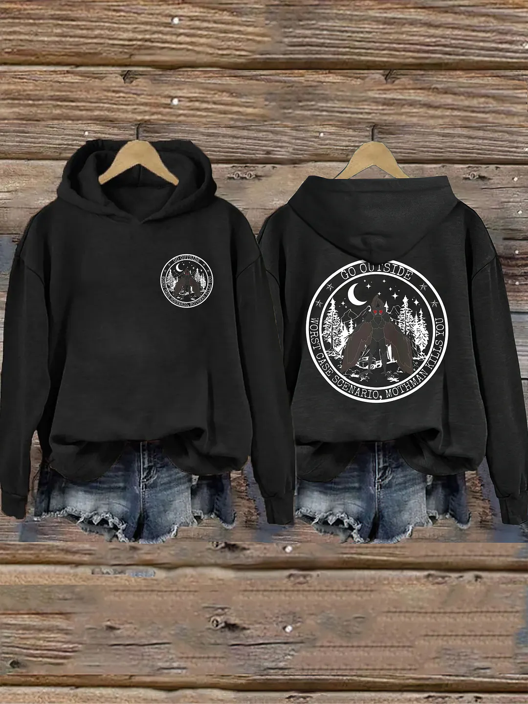 Go Outside Worst Case Scenario Mothman Hoodie 