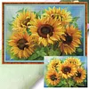 (Big Size)Sunflower - 11CT Stamped Cross Stitch - 65*50cm - Flower