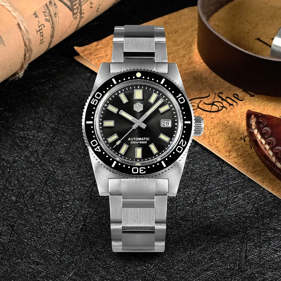 San Martin New 62mas 37mm Diver Mens Watch SN007-GX