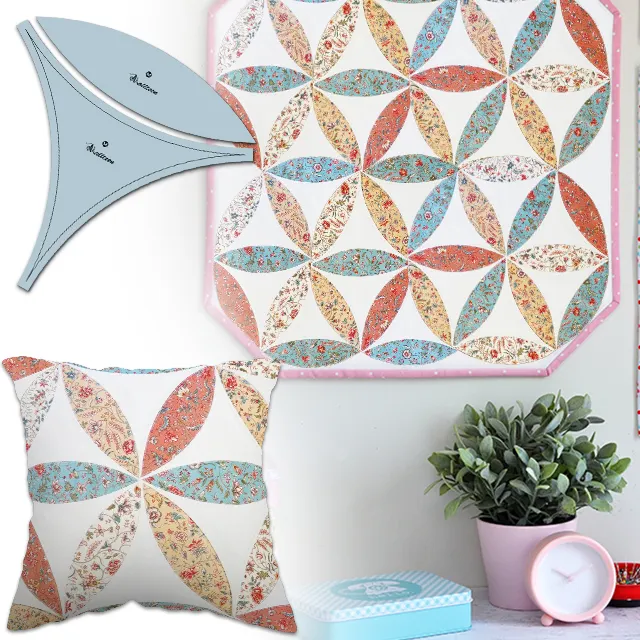 Round Flower Patchwork Template &ndash; With Tutorial