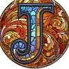 >SALE<Double Sided Letter J  Diamond Drawing Hanging Ornament for Home Decor