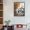 Paris Street-Paint by Numbers Acrylic Painting 30*40CM