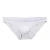 Men's Low Waist Ice Silk Solid Color Brief Panties Breathable Thin Bikini Briefs Underwear