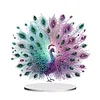 (US Local)Acrylic Special Shape Peacock Diamond Painting Ornaments Desktop Decor Kit