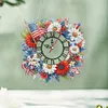 DIY Wreath 5D Hanging Clock Art Craft for Living Room Decoration