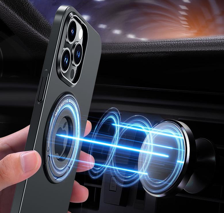Suitable for iPhone 13/14 Series Magnetic Invisible Bracket Phone Case