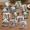 12pcs DIY Christmas Snowman Diamond Painting Greeting Card