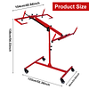 [US Local Warehouse] Multifunction Paint Stand Bumper Stand Adjustable 90 Degree Rotating Paint Holder with 4 Wheels Hang Automotive Panels Fenders Bumpers Car Parts