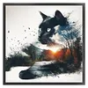 (Stamped/Counted) Cat Scenery-11CT Cross Stitch 40*40cm