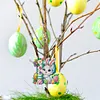 (US Local)PET Double Sided Special Shaped Easter Alphabet DIY Diamond Painting Keychain