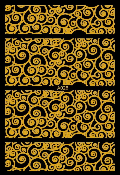 Black Wave Gold Stars White Line Nail Art Stickers Designs Manicure Sticker Back Glue Accessories for Nail Art Decoration Decals-Nail Inspo