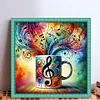 Cup Musical Notes-11CT Stamped Cross Stitch 40*40cm/15.75*15.75in