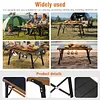 [US Local Warehouse] Aluminum Folding IGT Camping Table with Carry Bag for Patio BBQ Backyard Picnic