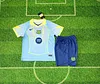 2025/2026 Kids Size Barcelona Special Edition Light Blue Yellow Football Shirt 1:1 Thai Quality