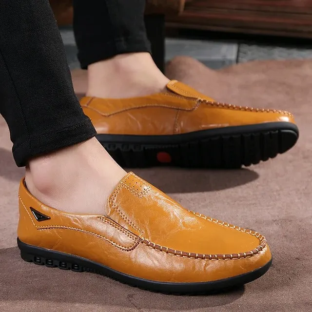 Sursell Shoes Men's Loafers & Slip-Ons British Daily  Leather Breathable Non-slipping Wear Proof Outdoor Walking Shoes