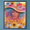Sunflower Eye Girl - Round AB Drills Diamond Painting(45*55cm)