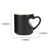 Heart-Shaped Color Changing Cup with Love Handle Heat Colors Change Beverage Cups Multi-Purpose Funny Color Changing Coffee Cup for Valentines Day/Anniversary/Wedding/Proposal