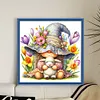 (Multi Style)Gnome Holding A Duckling-Full Embroidery 3 Strands 11CT Stamped Cross Stitch-50*50CM