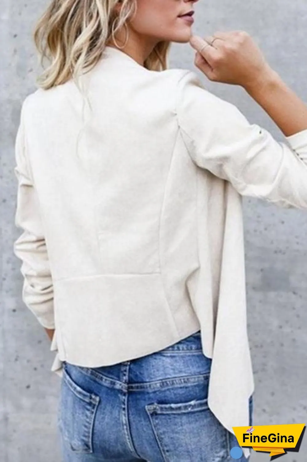 Trendy Long Sleeves Asymmetrical Coat