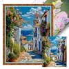 Seaside Town - 14CT Stamped Cross Stitch - 40*50cm