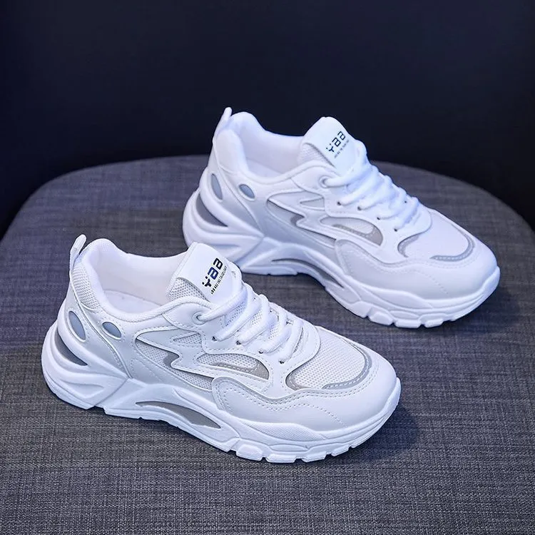 Churchf Churchf Shoes Female Mixed Batch 2024 Spring And Autumn New Breathable Light Loose Cake Soft Bottom Spell Color College Style Sports Women's Shoes
