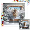 3D Picture Frame Wolf-Full Square Diamond Painting 40*40CM