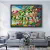 Rainbow Town-11CT Stamped Cross Stitch 101*75cm/39.76*29.53in (Big Size)