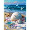(Counted/Stamped) 11CT Beach starfish and shells-Cross Stitch 40*50cm/15.75*19.69in