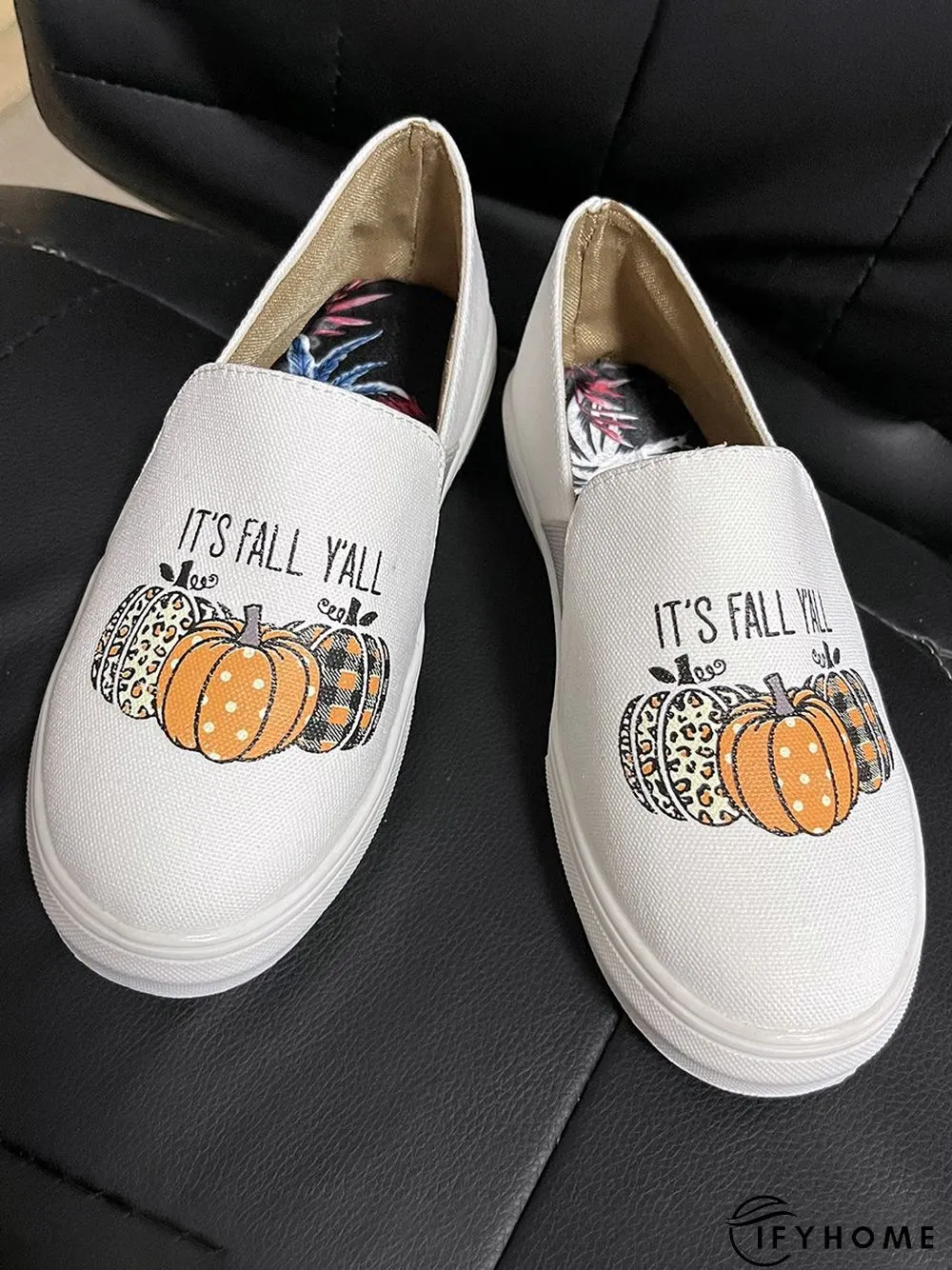 Halloween Pumpkin Patchwork Flat Shoes | IFYHOME