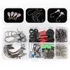 170pcs Fishing Accessories Kit Including Box Hooks Swivels Sinkers Gifts for Men