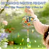 2pcs DIY Diamond Painting Flower Butterfly Bee Wind Chimes Crystal Window Suncatcher Craft Set Birthday Gifts Home Garden Decor