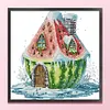 Watermelon House-11CT Stamped Cross Stitch 29*27cm/11.42*10.63in