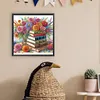 >SALE<5D DIY Partial Special Shaped Drill Diamond Painting Flower Book Decor 40x40cm