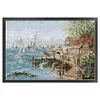 >SALE<Full Embroidery Cotton Thread 14CT Counted Mariner Harbor Cross Stitch75x52cm
