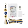 Daisy Flower Keychain Making Kits with Instruction Macrame Keychain Kit DIY Macrame Kits for Beginners Adults Handbags DIY Ornament Decor