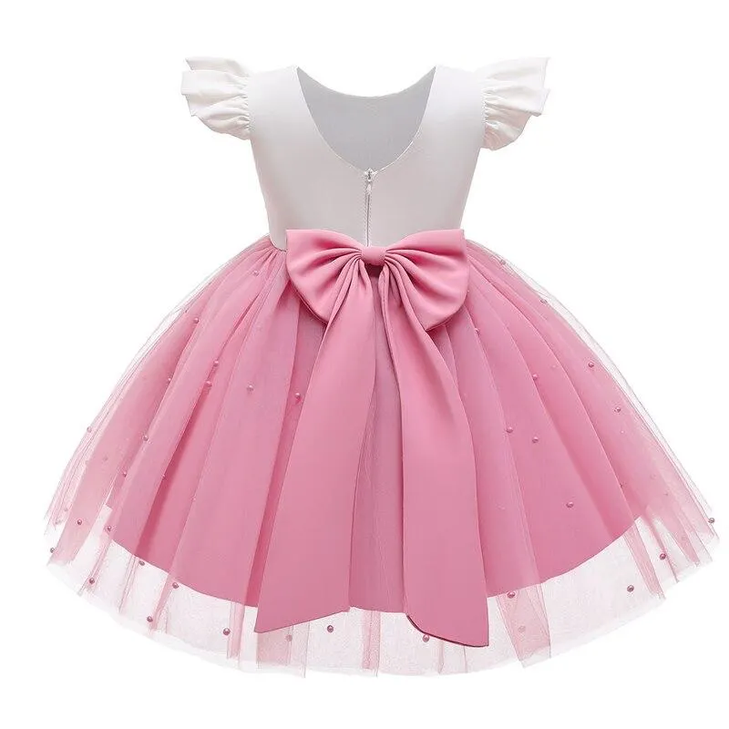 Baby Dress Girl 1st Birthday Dress For Baby Girl Dress Bowknot Princess Dresses Flower Girls Wedding Party Tutu Kids Clothes