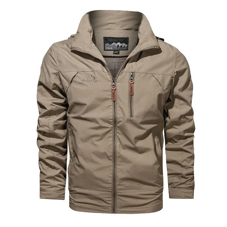 Tactics Style Men Outdoor Windproof Coat Men Casual Jacket Spring and Autumn plus Size Jacket Men Outdoor Hooded